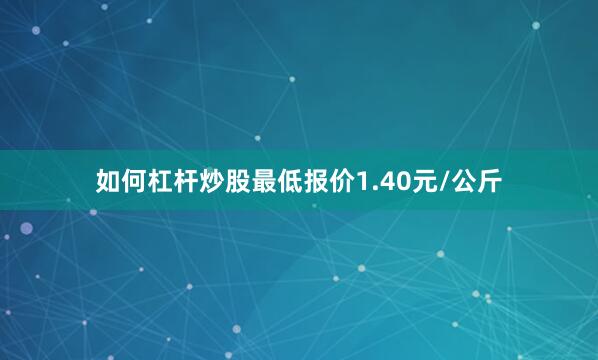 如何杠杆炒股最低报价1.40元/公斤